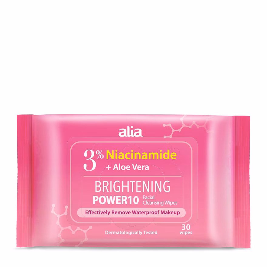 ALIA
Niacinamide & Glycolic Acid Aloe Vera Makeup Remover Cleansing Wipes 30s