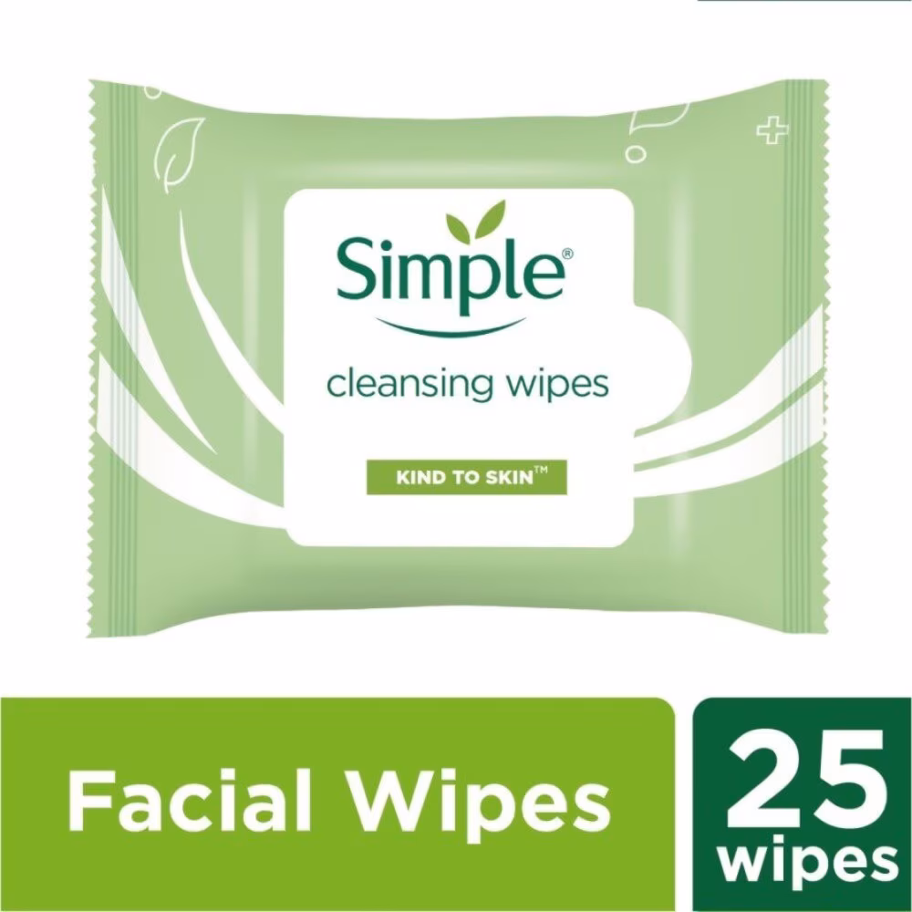 SIMPLE
Kind to Skin Cleansing Facial Wipes 25’s