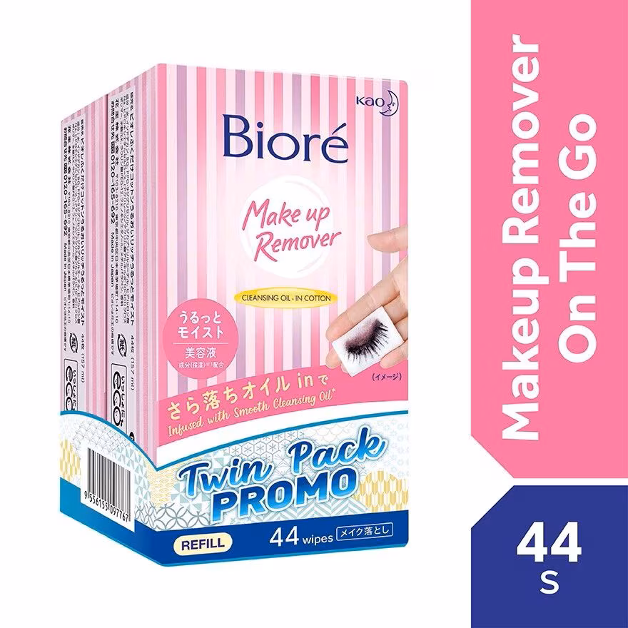 BIORE
Make Up Remover Wipes Twin Pack 2 x 44’s