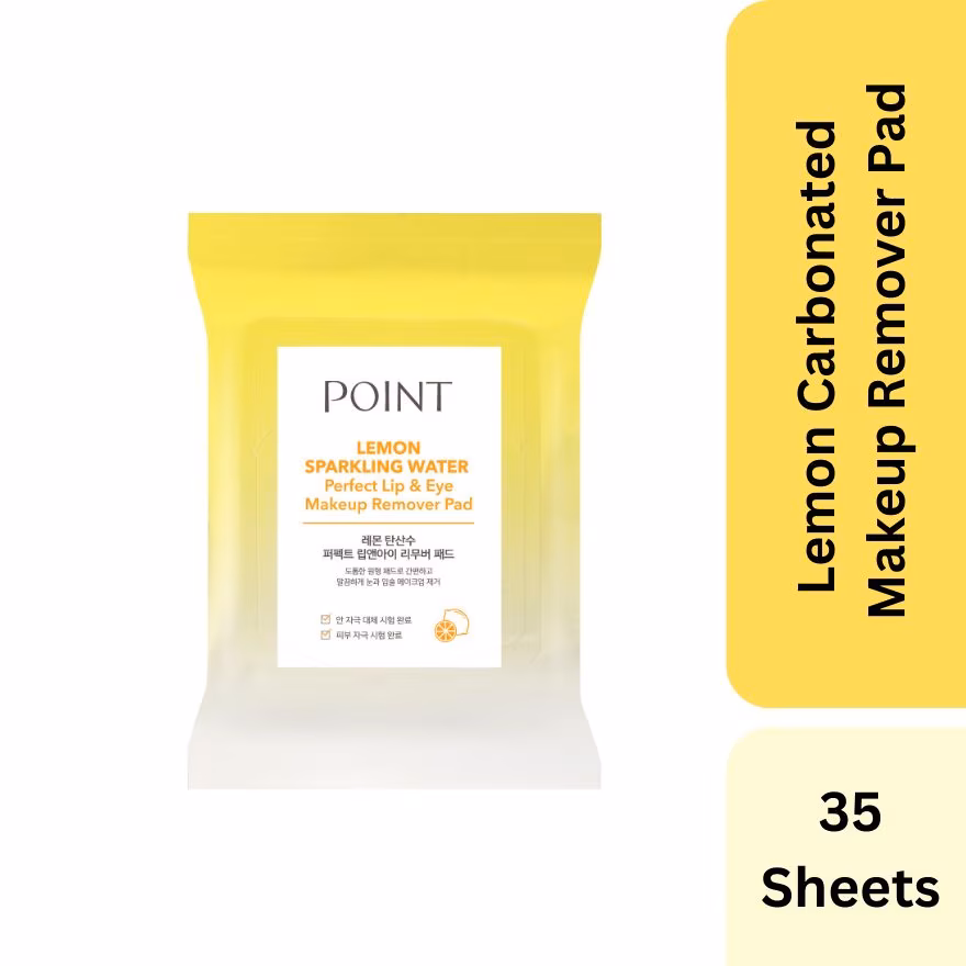 POINT&
Lemon Sparkling Water Perfect Lip & Eye Make Up Remover Pad 35s