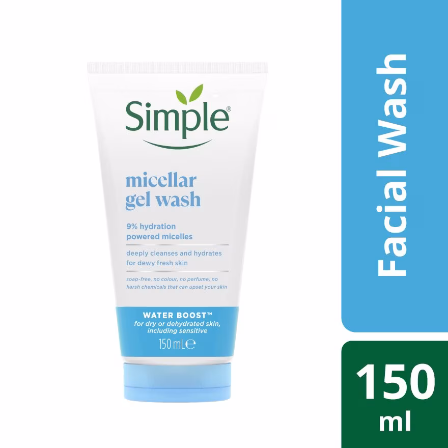 SIMPLE Water Boost Micellar Facial Wash Gel Wash 150ml