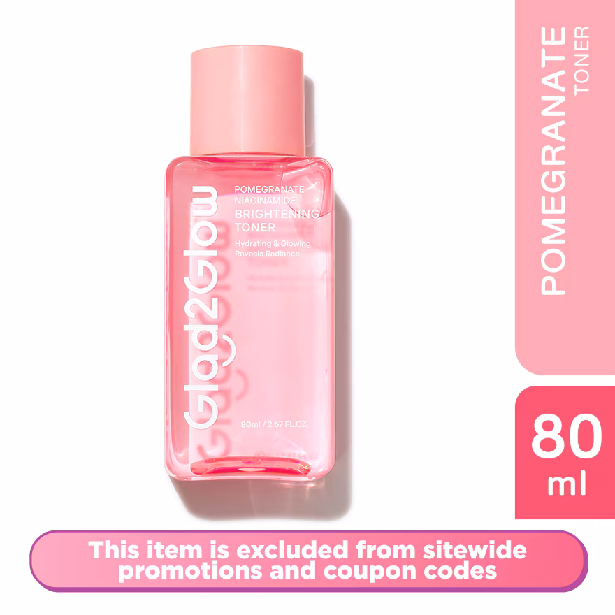 GLAD2GLOW
Pomegranate Niacinamide Brightening Toner 80ml