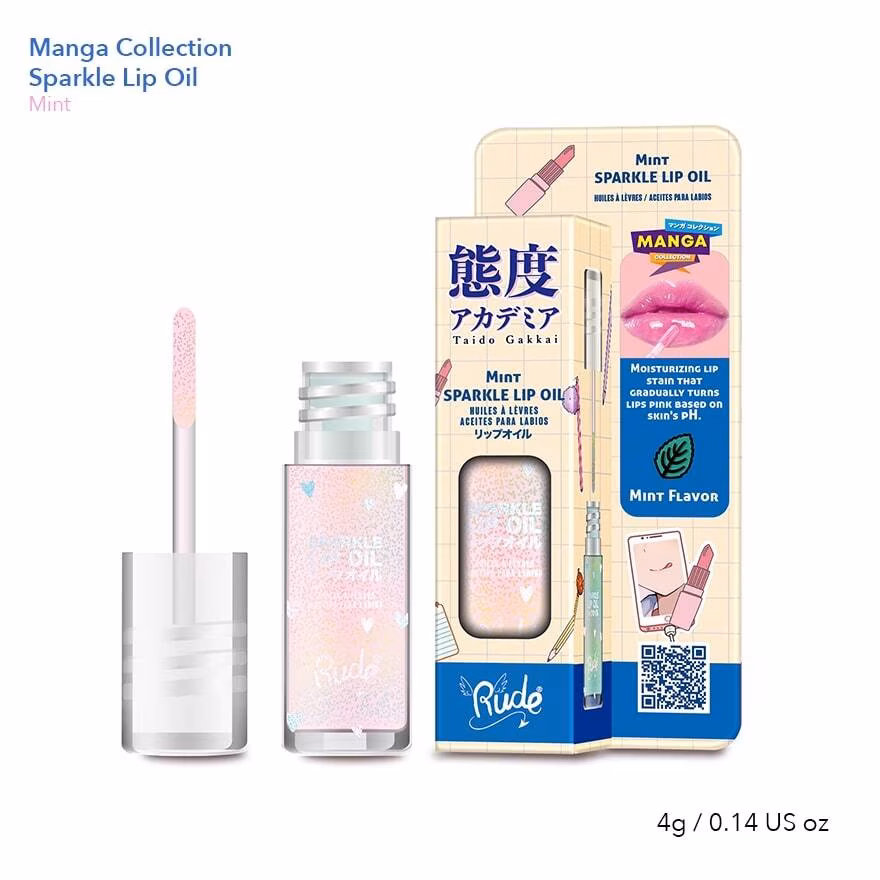RUDE COSMETIC
Manga Collection Manga Sparkle Lip Oil Mint