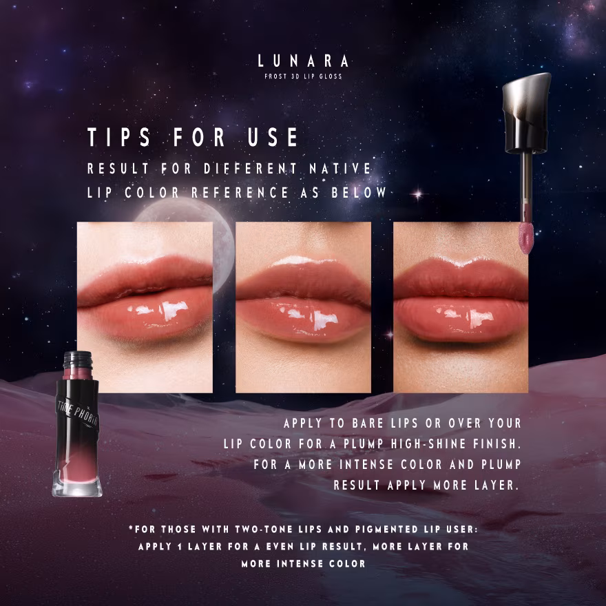 TIMEPHORIA
Lunara Frost 3d Lip Gloss 014 ARIEL