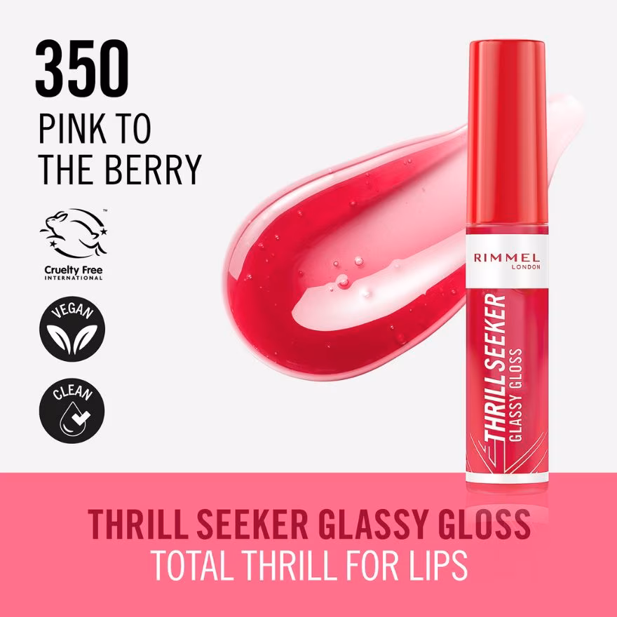 RIMMEL
Thrill Seeker Glassy Gloss 350 Pink To The Berry