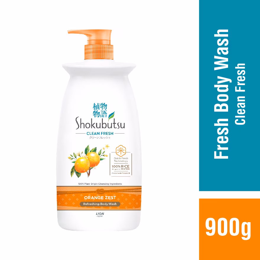 SHOKUBUTSU
Body Shower Foam Orange Zest 900g