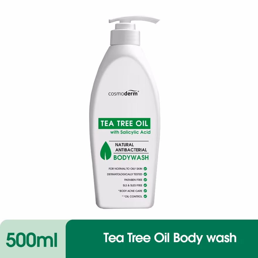 COSMODERM
Tea Tree Oil Natural Antibacterial Body Wash 500ml