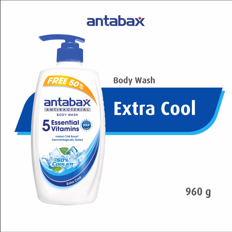 ANTABAX
Anti Bacterial Shower Extra Cool 960g