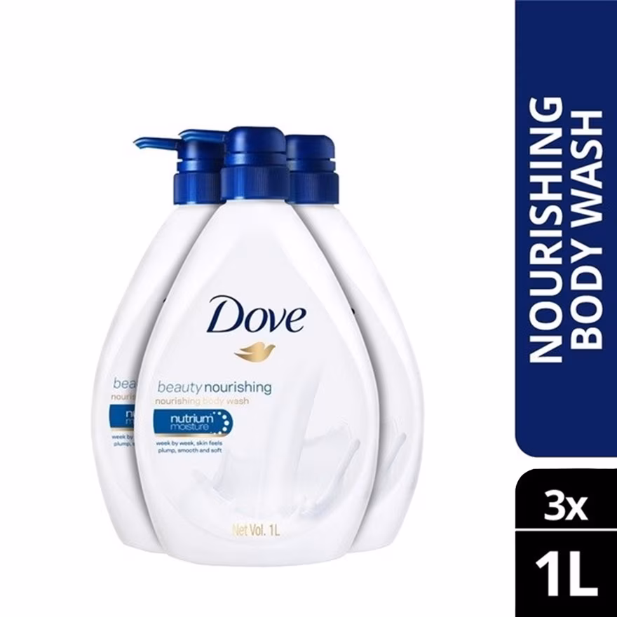 DOVE
Shower Beauty Moisture 1L X3