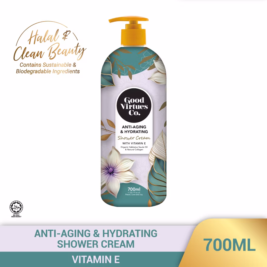 GOOD VIRTUES CO
Anti-Aging & Hydrating Shower Cream With Vitamin E 700ml
