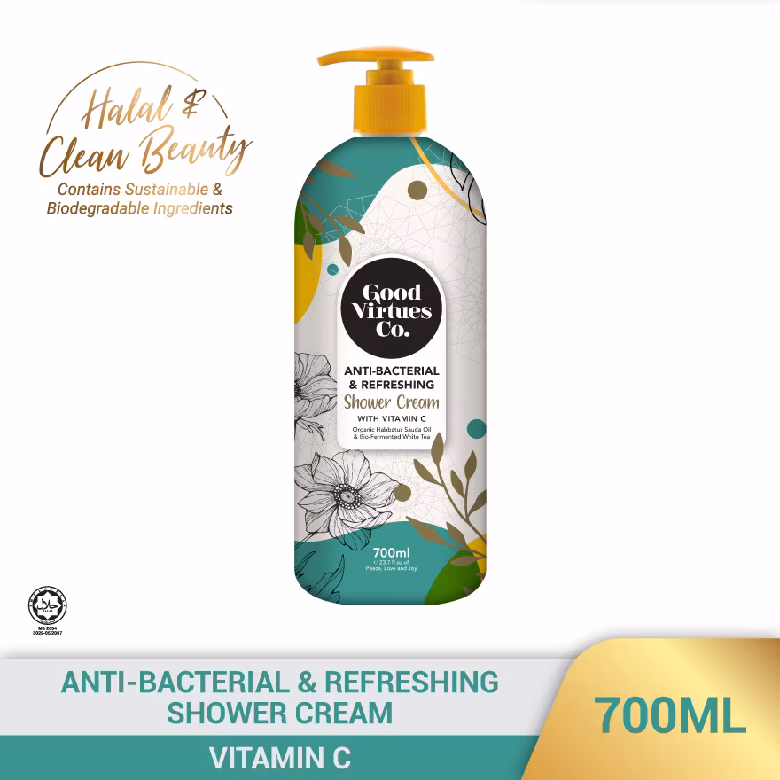 GOOD VIRTUES CO
Anti-Bacterial & Refreshing Shower Cream With Vitamin C 700ml