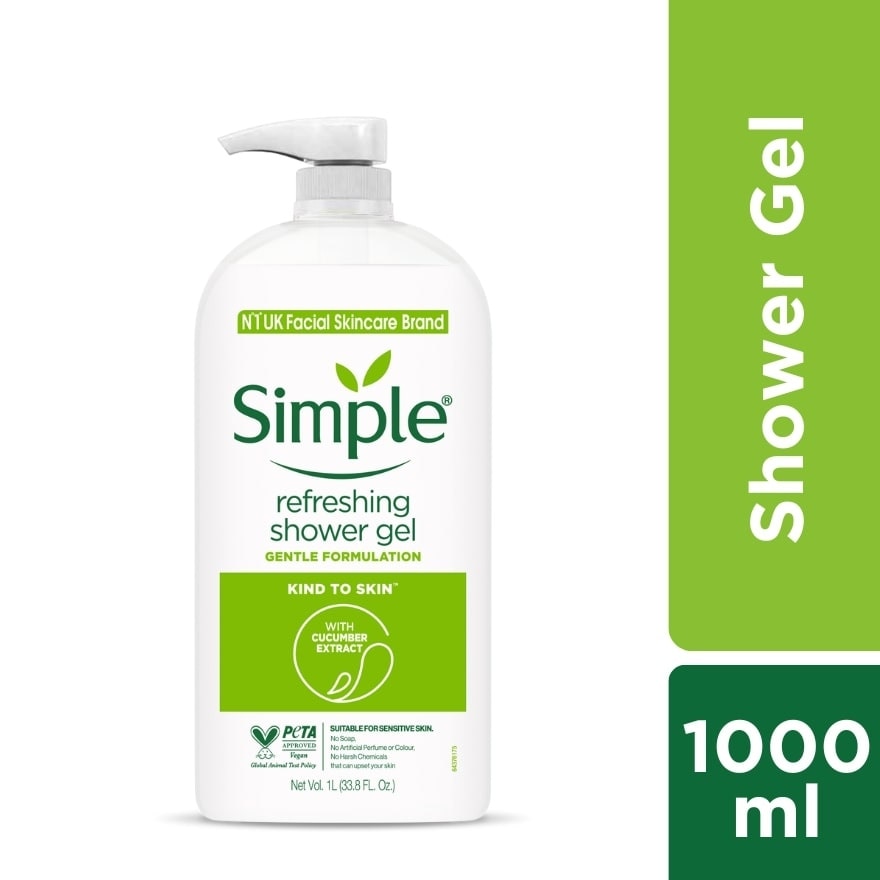 SIMPLE
Kind To Skin Refreshing Shower Gel 1L