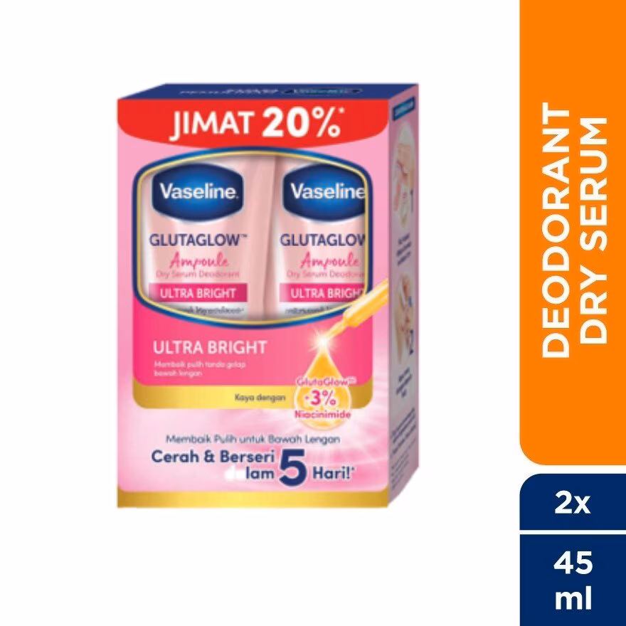 VASELINE
Ultra Bright Dry Serum 2X45ml