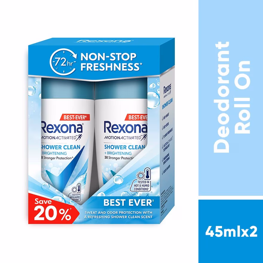 REXONA
Shower Clean Roll On 2x45ml