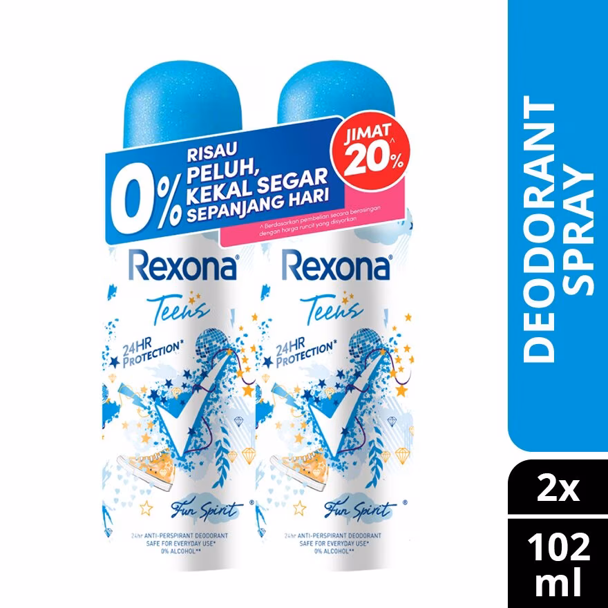 REXONA
Rexona Tens Deodorant Spray Fun Spirit 2x102ml