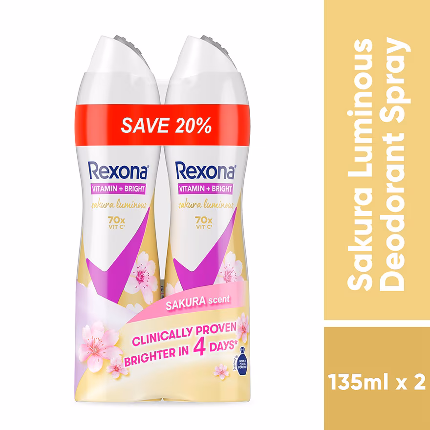 REXONA
Sakura Spray Deodorant 2x135ml