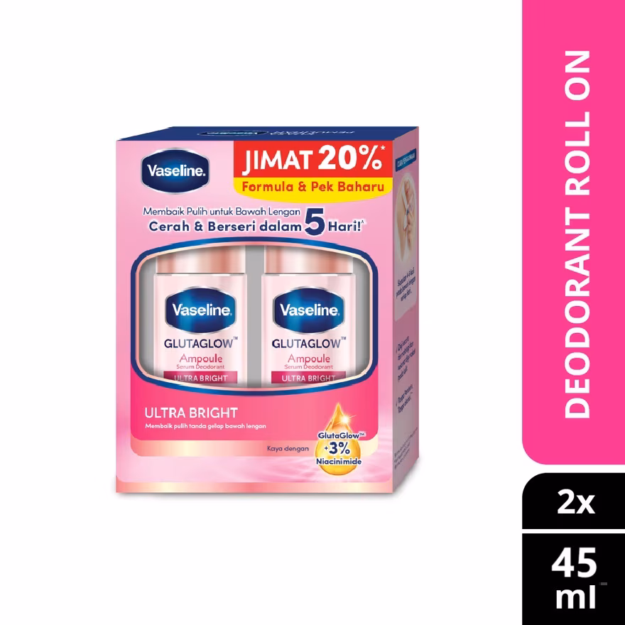 VASELINE
Deo Roll On Ultra Bright Twinpack 2x45ml