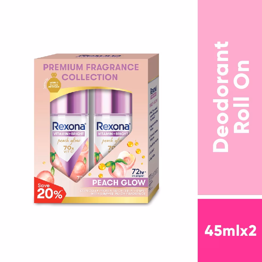 REXONA
Vitamin Bright Peach Roll On Deo 2x45ml