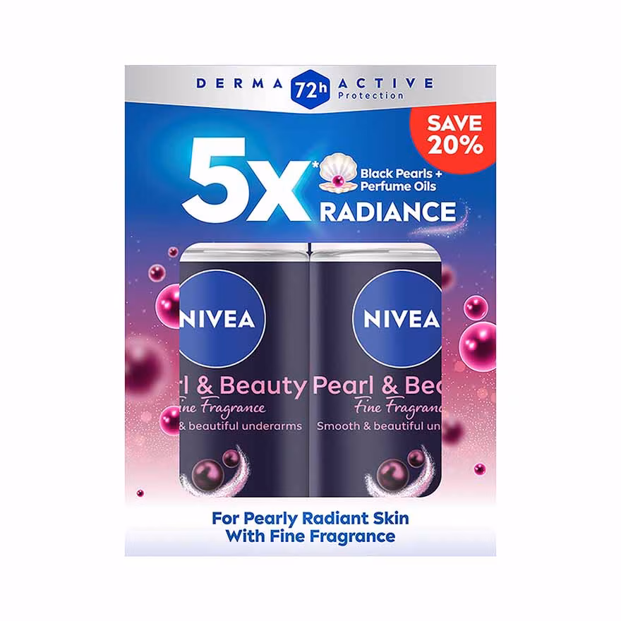 NIVEA
Deodorant Pearl & Beauty Roll On 2x50ml