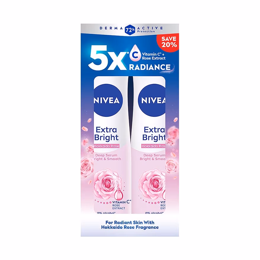 NIVEA
Deodorant Deep Brightening Serum Hokkaido Rose Spray TWP 2x150ml