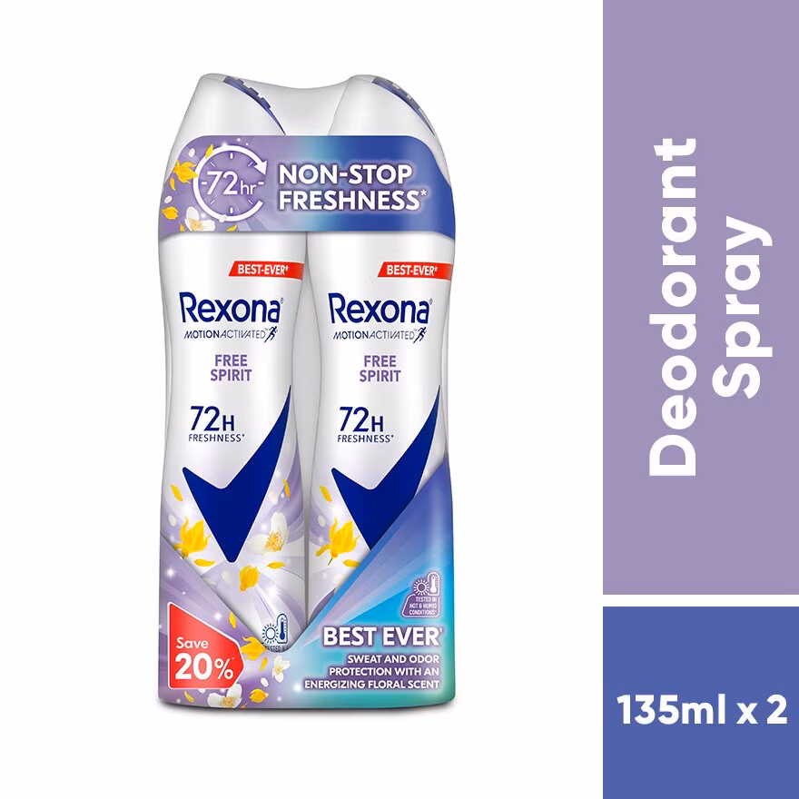 REXONA
Rex Free Spirit Spray 2x135ml