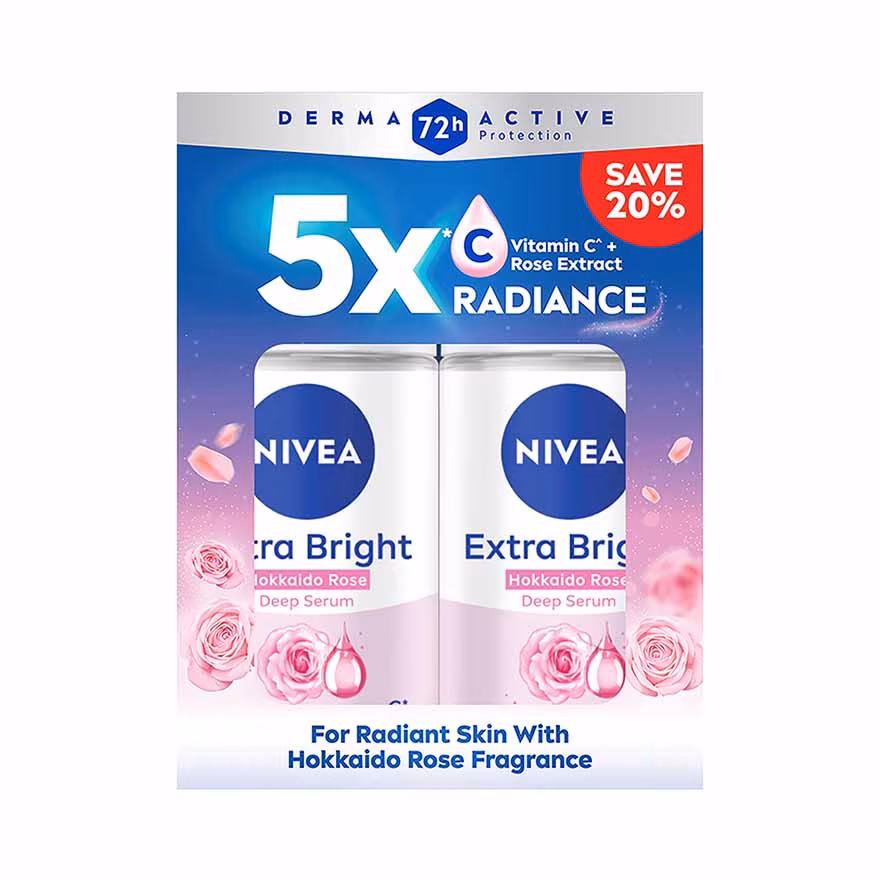 NIVEA
Deodorant Deep Brightening Serum Hokkaido Rose Roll On TWP 2x50ml