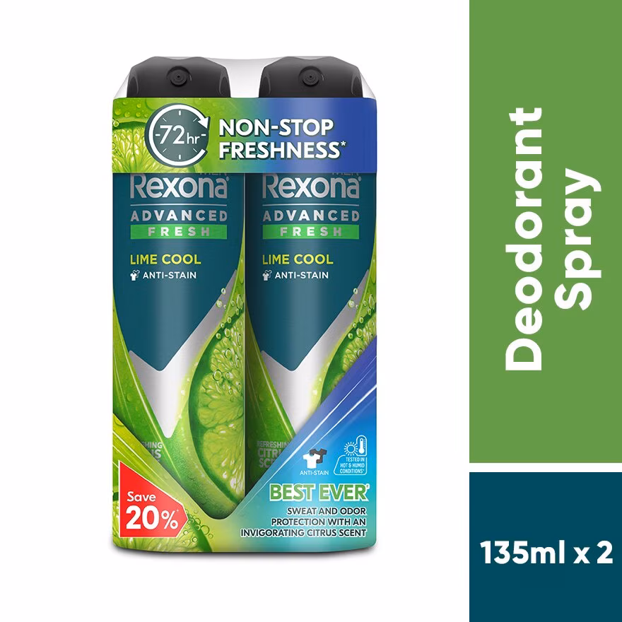 REXONA
Men Lime Cool Spray Deo 2x135ml