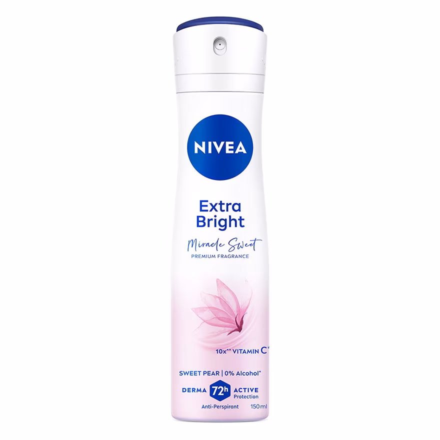 NIVEA
Deodorant Female Extra Bright Miracle Sweet Spray 150ML