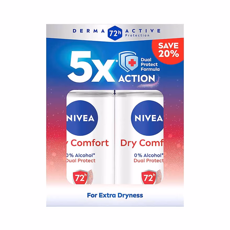 NIVEA
Deodorant Dry Roll On Twin Pack 2x50ml