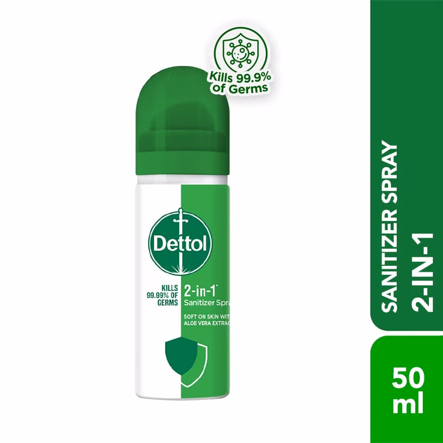 DETTOL
Sanitizer Spray 2-in-1 Aloe Vera 50ml