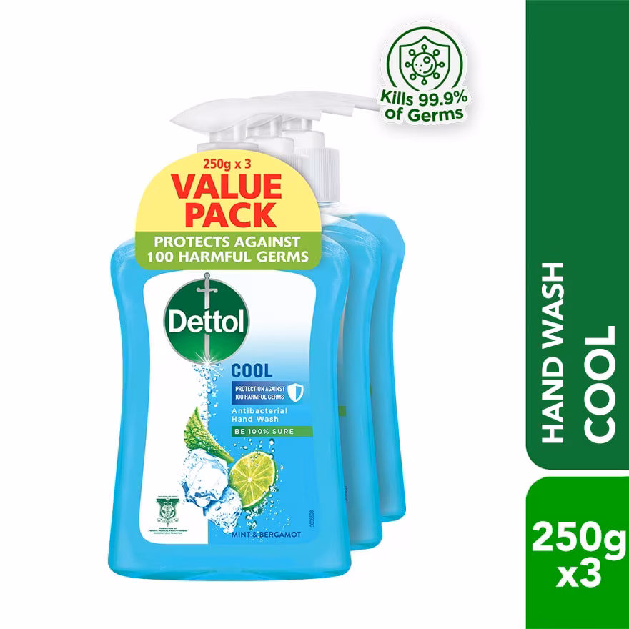 DETTOL
Hand Wash Cool Mint & Bergamot Value Pack 250g x3