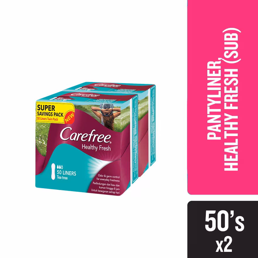 CAREFREE
Healthy Fresh Scented Panty Liners 2×50’s