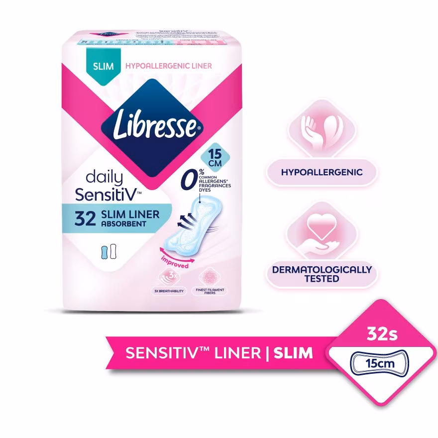 LIBRESSE
SensitiV Slim Pantyliner 32s