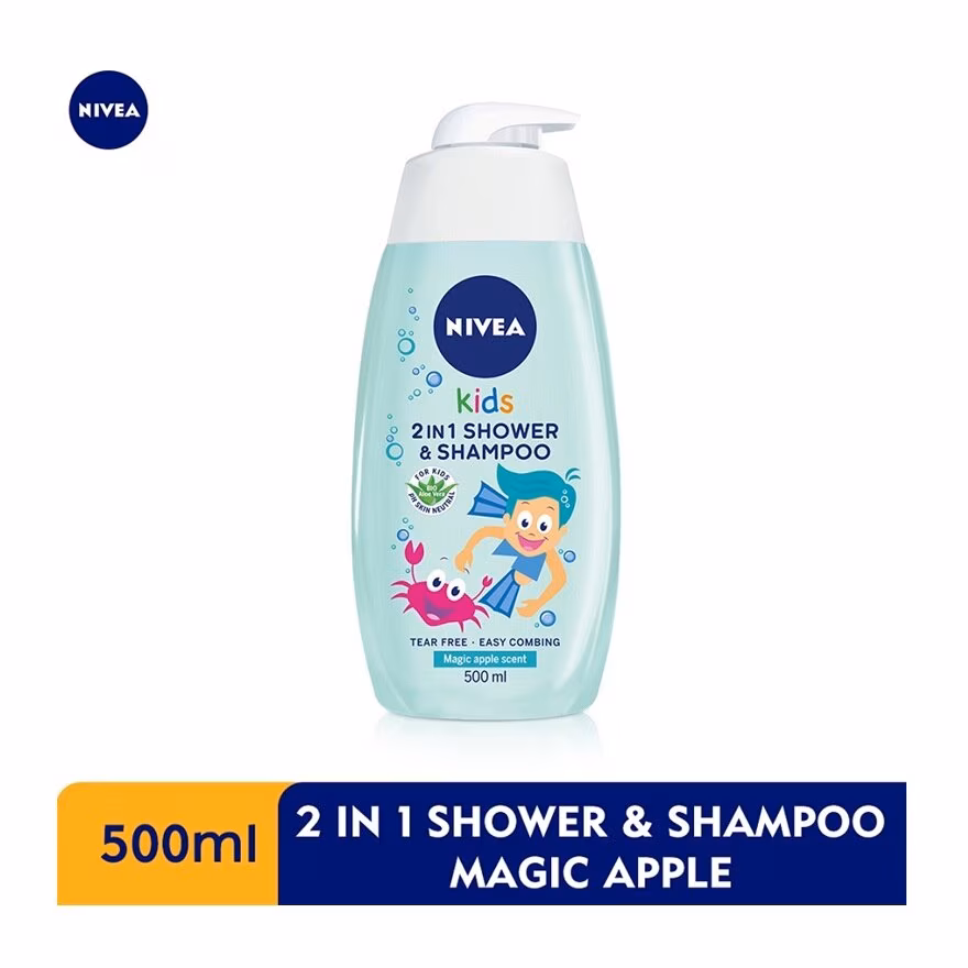 NIVEA BABY
Kids 2 in 1 Shower & Shampoo Magic Apple 500ml