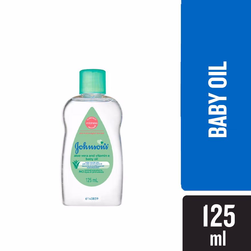 JOHNSON’S
Baby Aloe Vera & Vitamin E Oil 125ml