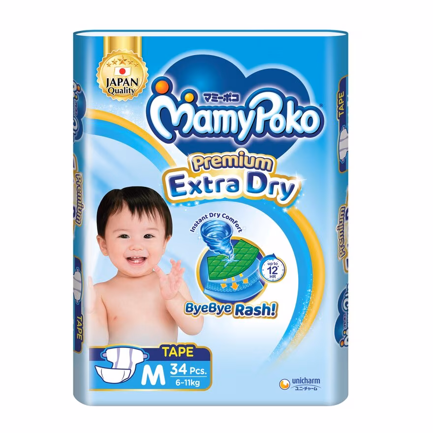 MAMYPOKO
Baby Diapers Extra Dry Tape M 34s