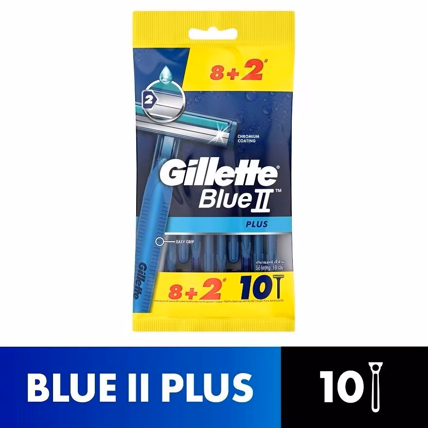 GILLETTE
BlueII Plus Disposable Razor 10’s