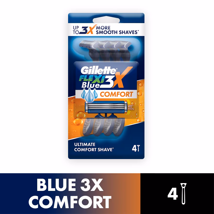 GILLETTE
Blue3X Comfort Disposable Razor 4s