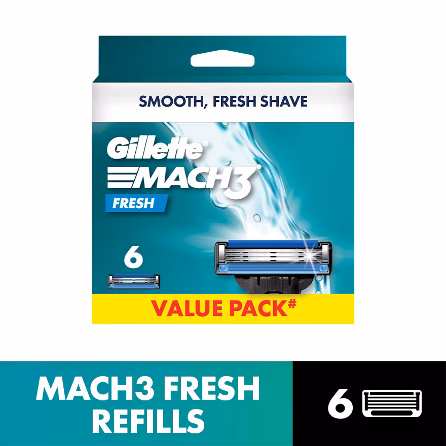 GILLETTE
Mach3+ Replacement Cartridge Refill 6s