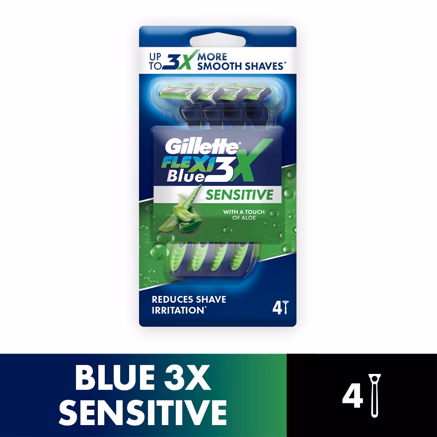 GILLETTE
Blue3 Sensitive Disposable Razor 4s
