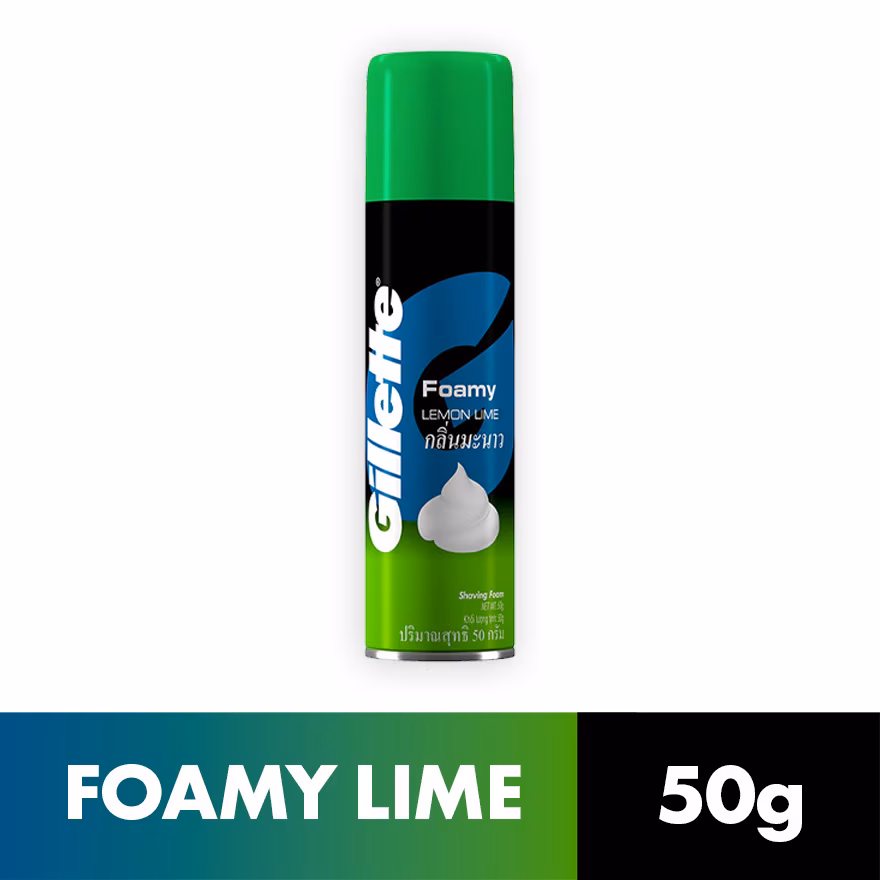 GILLETTE
Foamy Foam Shave Lemon Lime 50g