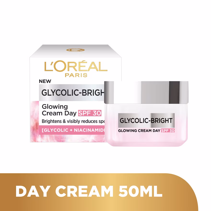 L’OREAL PARIS SKIN CARE
Glycolic Bright Glowing Day Cream SPF30 50ml
