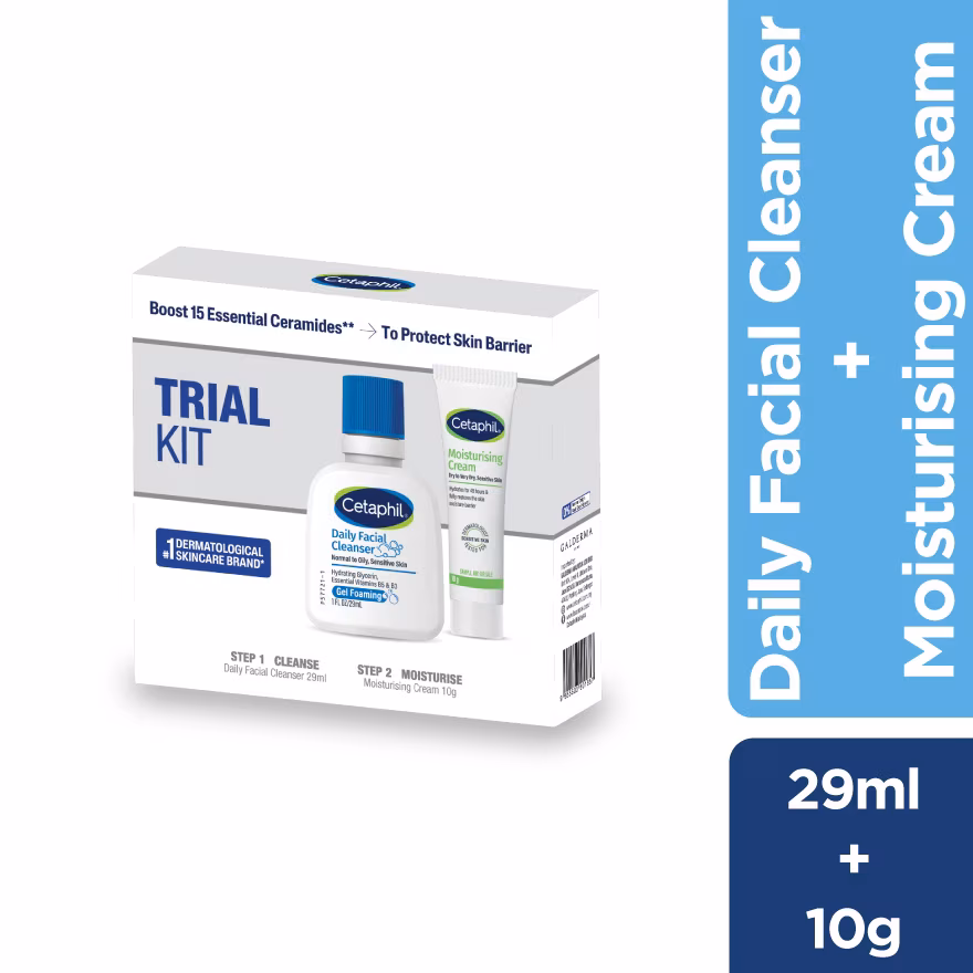 CETAPHIL
Trial Kit – Daily Facial Cleanser 29ml + Moist Cream 10g