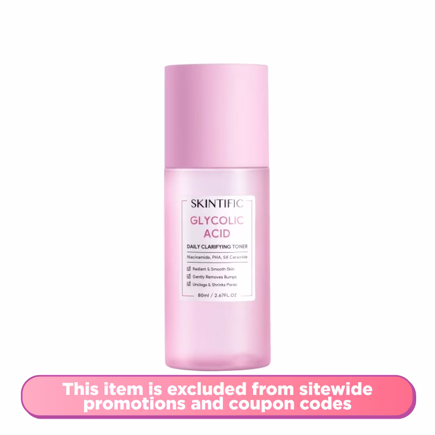 SKINTIFIC
Glycolic Acid Daily Clarifying Toner 80ml
