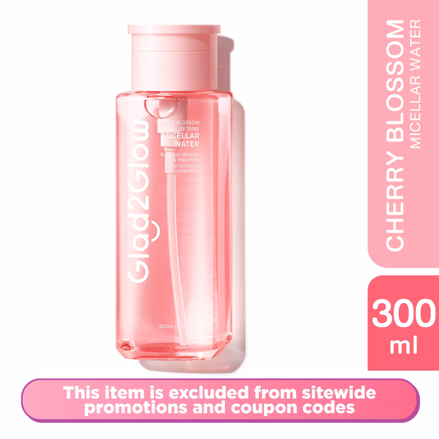 GLAD2GLOW
Cherry Blossom Betaine Micellar Water 300ml