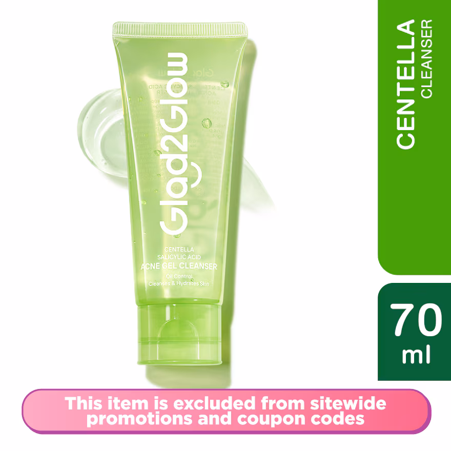GLAD2GLOW
Centella Salicylic Acid Acne Gel Cleanser 70ml