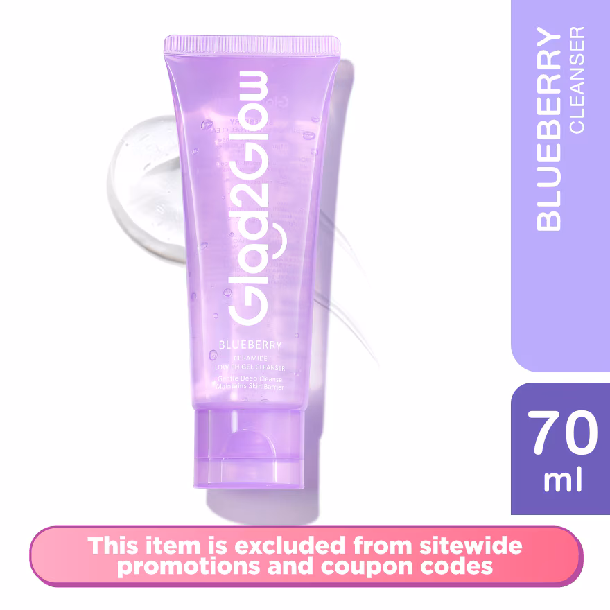 GLAD2GLOW
Blueberry Ceramide Low Ph Gel Cleanser 70ml