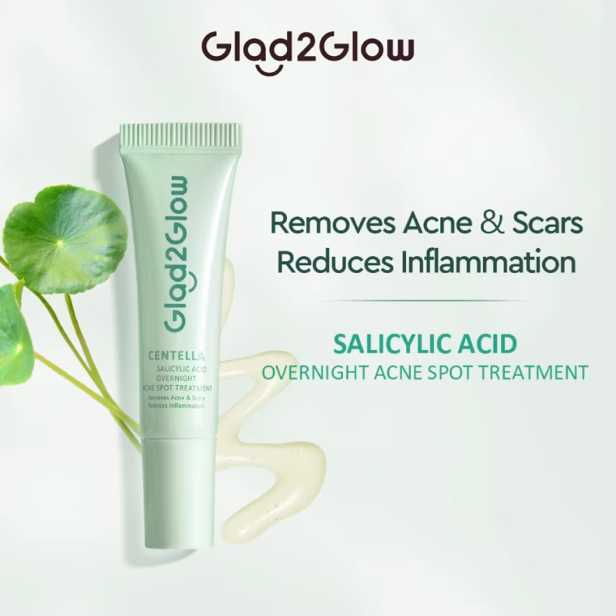 GLAD2GLOW
Centella Salicylic Acid Overnight Acne Spot Treatment 5g