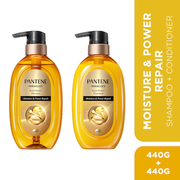 PANTENE
Miracles Moisture & Power Repair Shampoo 440g + Conditioner 440g