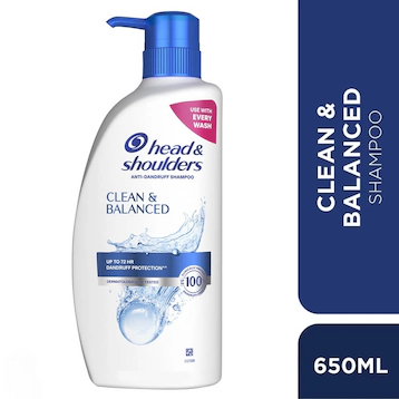 HEAD&SHOULDERS
Clean and Balanced Shampoo 650ml